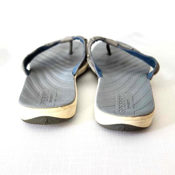Sperry Top-Sider gray & silver Seabrook Wave flip flops - Picture 6 of 12